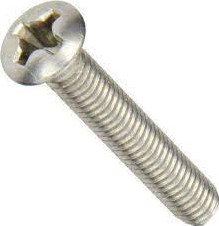 #10 - 24 X 1" PHILLIPS OVAL HEAD MACHINE SCREW 18-8 STAINLESS STEEL